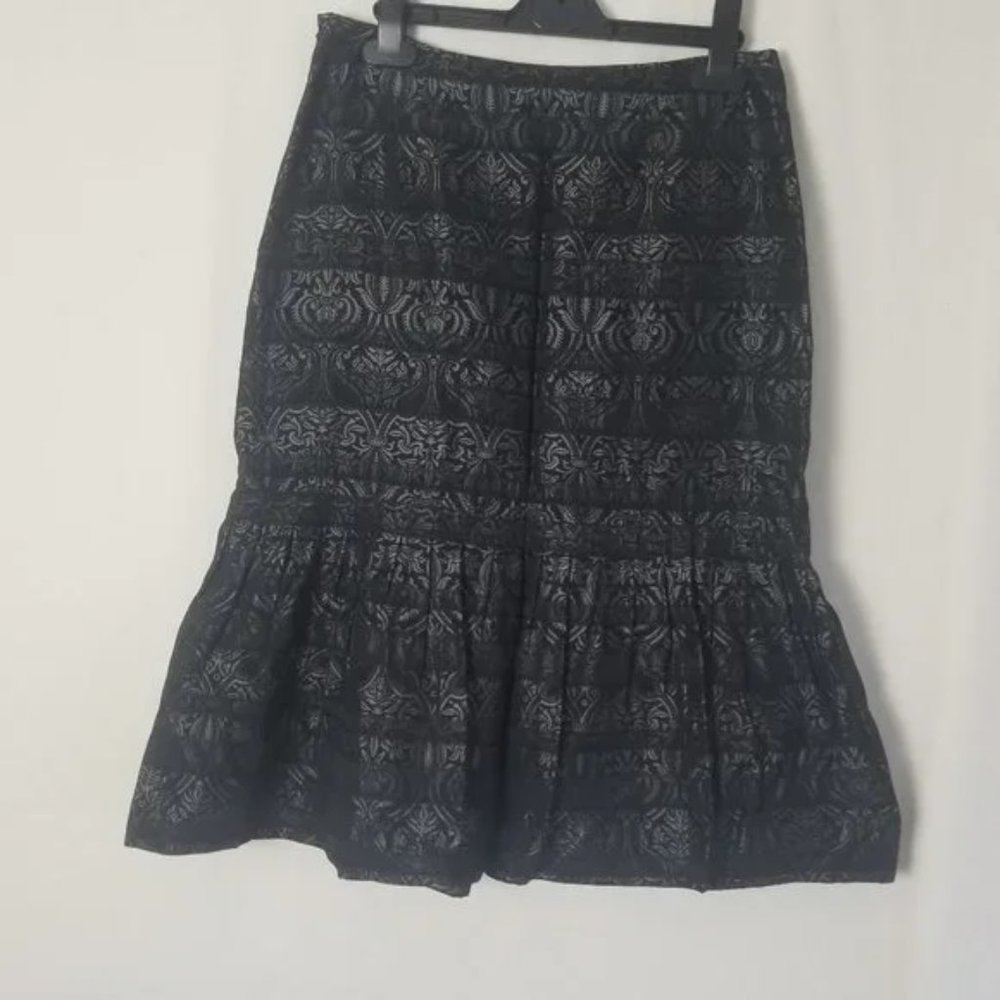 Harold's Floral Midi Fit Flare Skirt Size 2 (239) - image 5